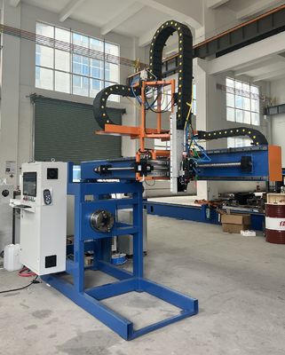 Máquina de corte de porta de pólo leve/ Máquina automática de corte de plasma CNC, diâmetro 350 mm, curso 2000 mm