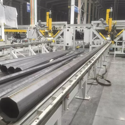 Máquina de soldadura de postes de luz MIG de grande diâmetro de 600 mm de pulso com curso de soldadura de 12 m para postes de luz de rua